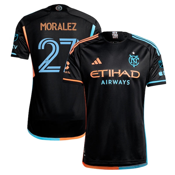 Maximiliano Moralez New York City FC adidas 2024 24/7 Kit Authentic Player Jersey - Black