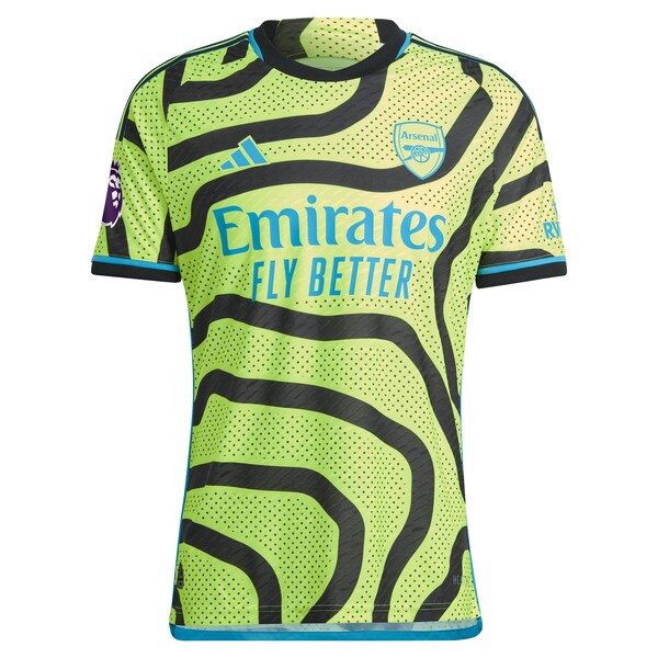 Bukayo Saka Arsenal adidas 2023/24 Away Authentic Player Jersey - Yellow/Red