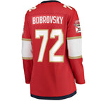 Sergei Bobrovsky Florida Panthers  Women's 2025 Stanley Cup Champions Breakaway Jersey - Red