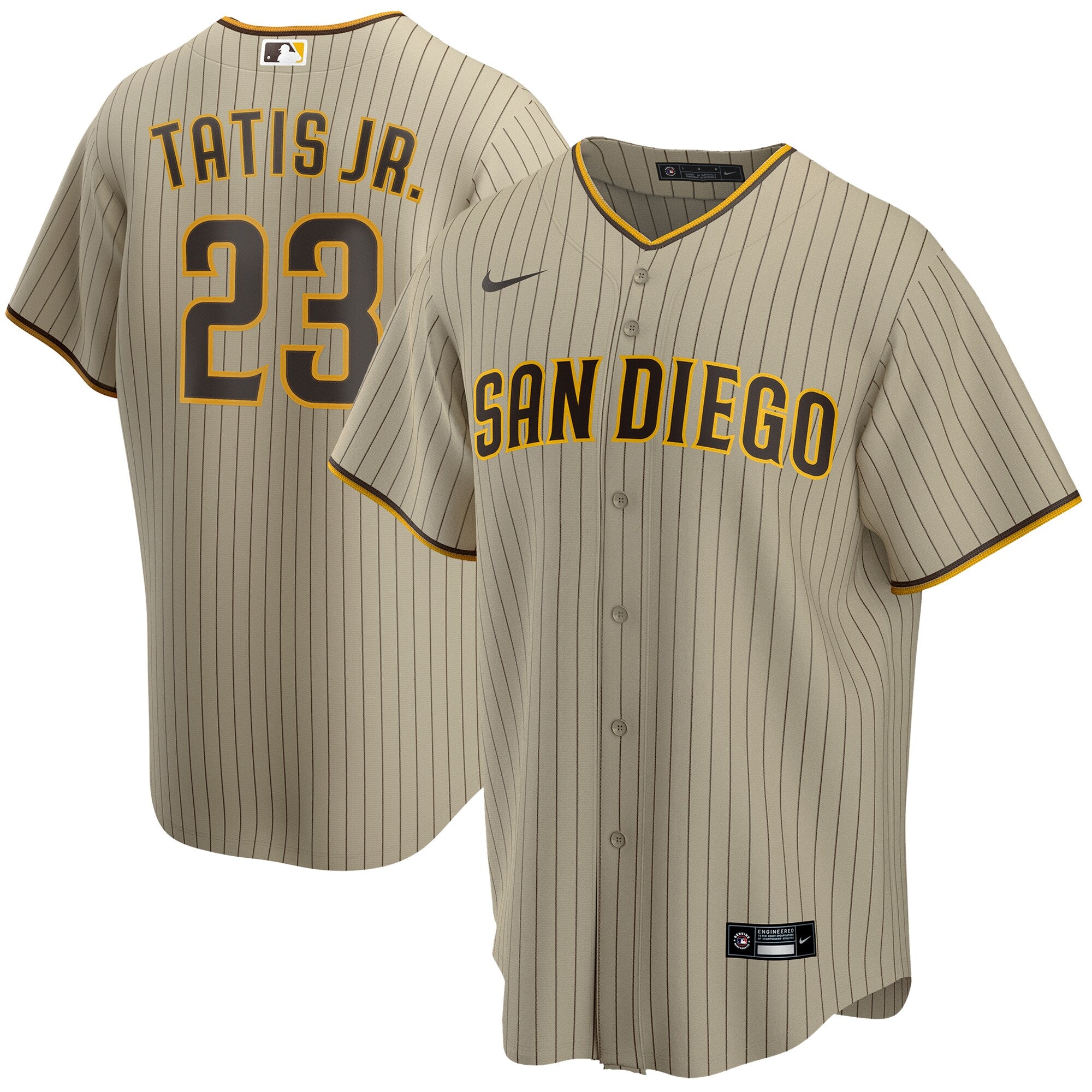 Fernando Tatis Jr. San Diego Padres Nike Alternate Replica Player Jersey - Brown/Tan/White