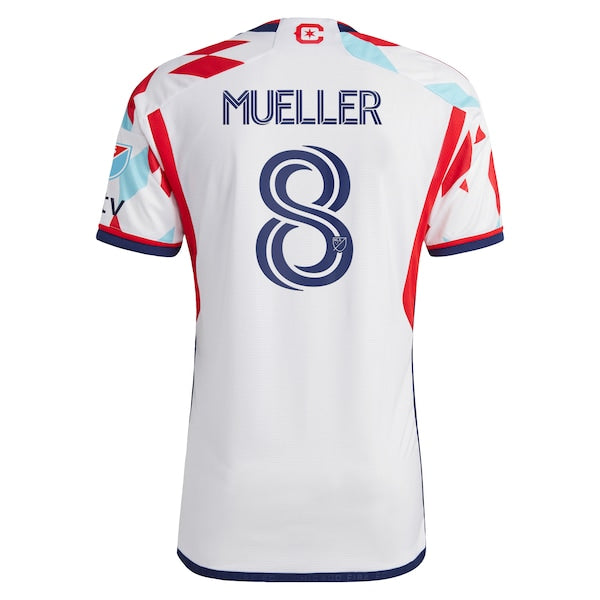 Chris Mueller Chicago Fire adidas 2024 A Kit For All Authentic Player Jersey – White