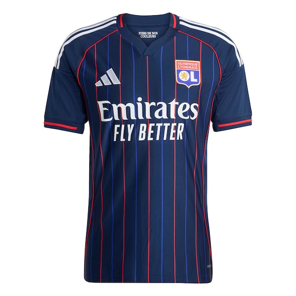 Olympique Lyonnais adidas 2025/26 Away Replica Jersey - Blue/White