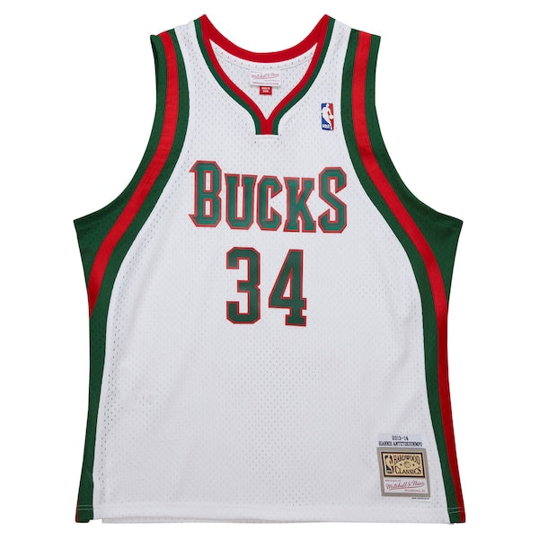 Giannis Antetokounmpo Milwaukee Bucks 2013/14 Hardwood Classics Swingman Jersey - White