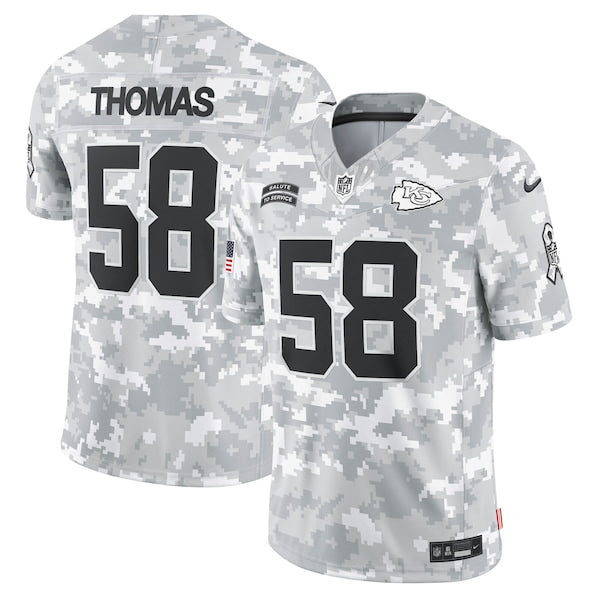 Derrick Thomas Kansas City Chiefs Nike 2024 Salute to Service Retired Player Limited Jersey - Arctic Camo