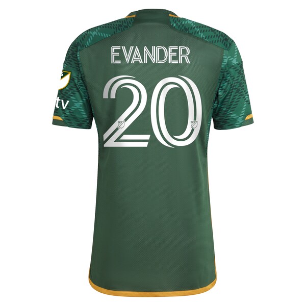 Evander Portland Timbers adidas 2023 Portland Plaid Kit Authentic Jersey - Green