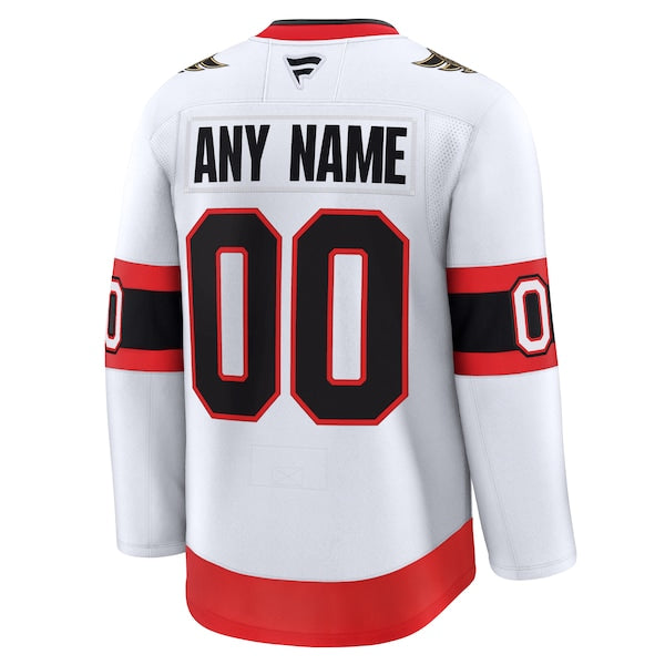 Ottawa Senators  Away Premium Custom Jersey - White/Black
