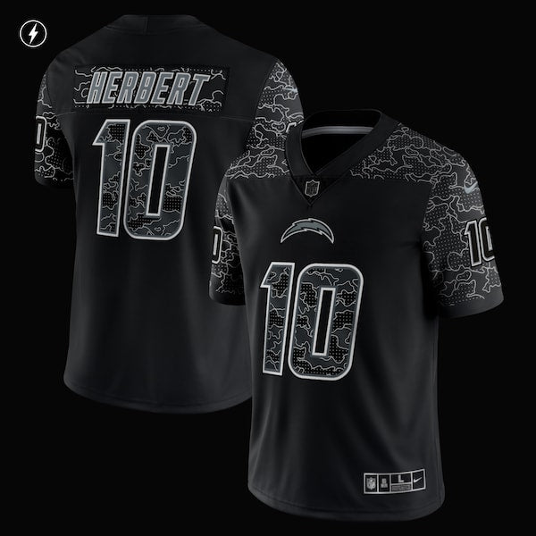 Justin Herbert Los Angeles Chargers Nike RFLCTV Limited Jersey - Black