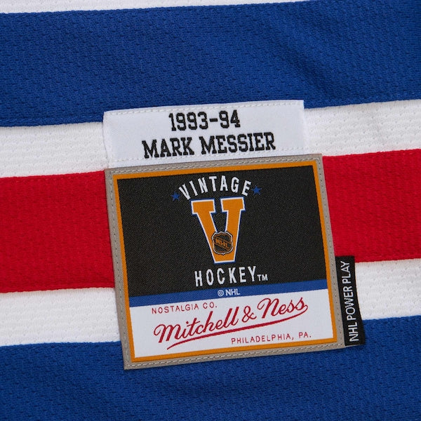 Mark Messier New York Rangers 1993-94 Power Play Jersey - White/Royal