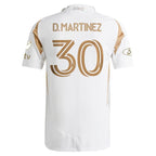 David Martinez LAFC adidas 2025 Secondary Authentic Player Jersey - White