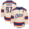 Connor McDavid Edmonton Oilers Youth Alternate Replica Player Jersey - Light Beige/Royal