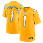 Quentin Johnston Los Angeles Chargers Nike Alternate Charger Power Game Player Jersey - Gold/Powder Blue/Navy