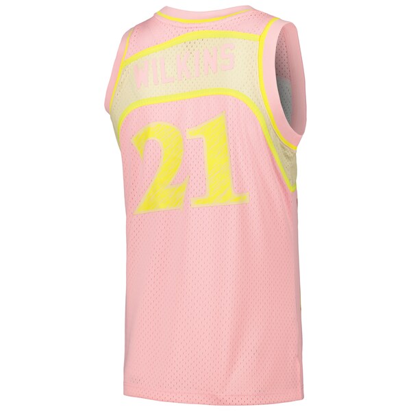 Dominique Wilkins Atlanta Hawks  1986/87 Swingman Sidewalk Sketch Jersey - Pink