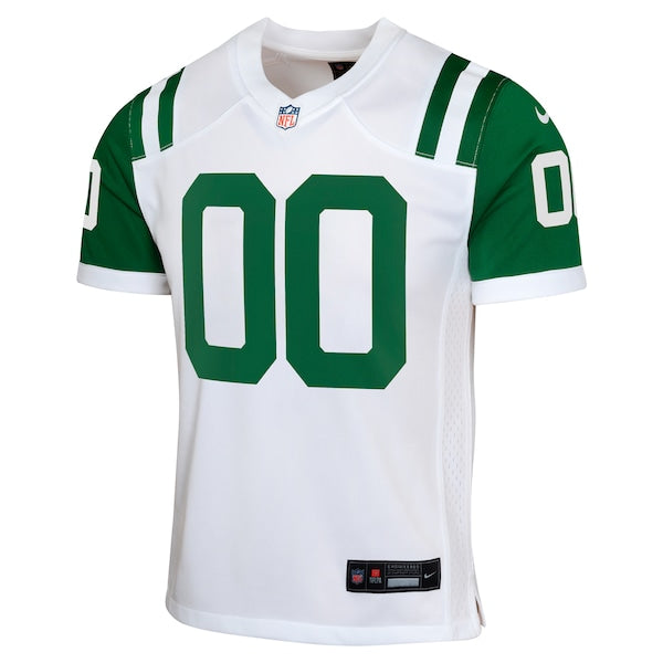 New York Jets Nike Youth Classic Alternate Custom Replica Jersey - White