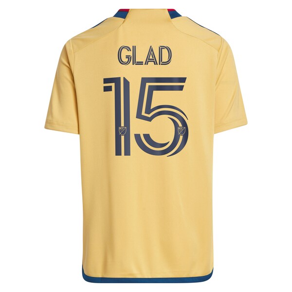Justen Glad Real Salt Lake adidas Youth 2024 The Beehive State Kit Replica Player Jersey - Gold