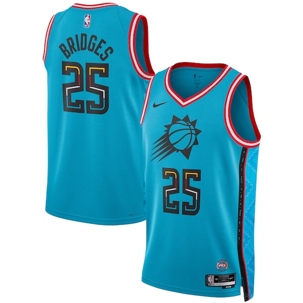 Mikal Bridges Phoenix Suns Nike Unisex 2022/23 Swingman Jersey - City Edition - Turquoise