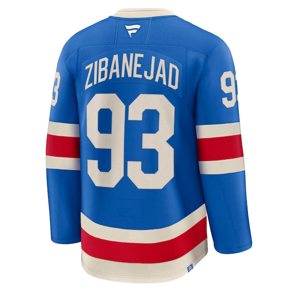 Mika Zibanejad New York Rangers  Centennial Premium Jersey - Blue