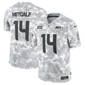 DK Metcalf Seattle Seahawks Nike 2024 Salute to Service Limited Jersey - Arctic Camo