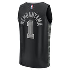 Victor Wembanyama San Antonio Spurs  Fast Break Replica Player Jersey - Statement Edition - Black/White