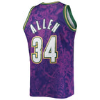Ray Allen Milwaukee Bucks Hardwood Classics 2000/01 Lunar New Year Swingman Jersey - Purple