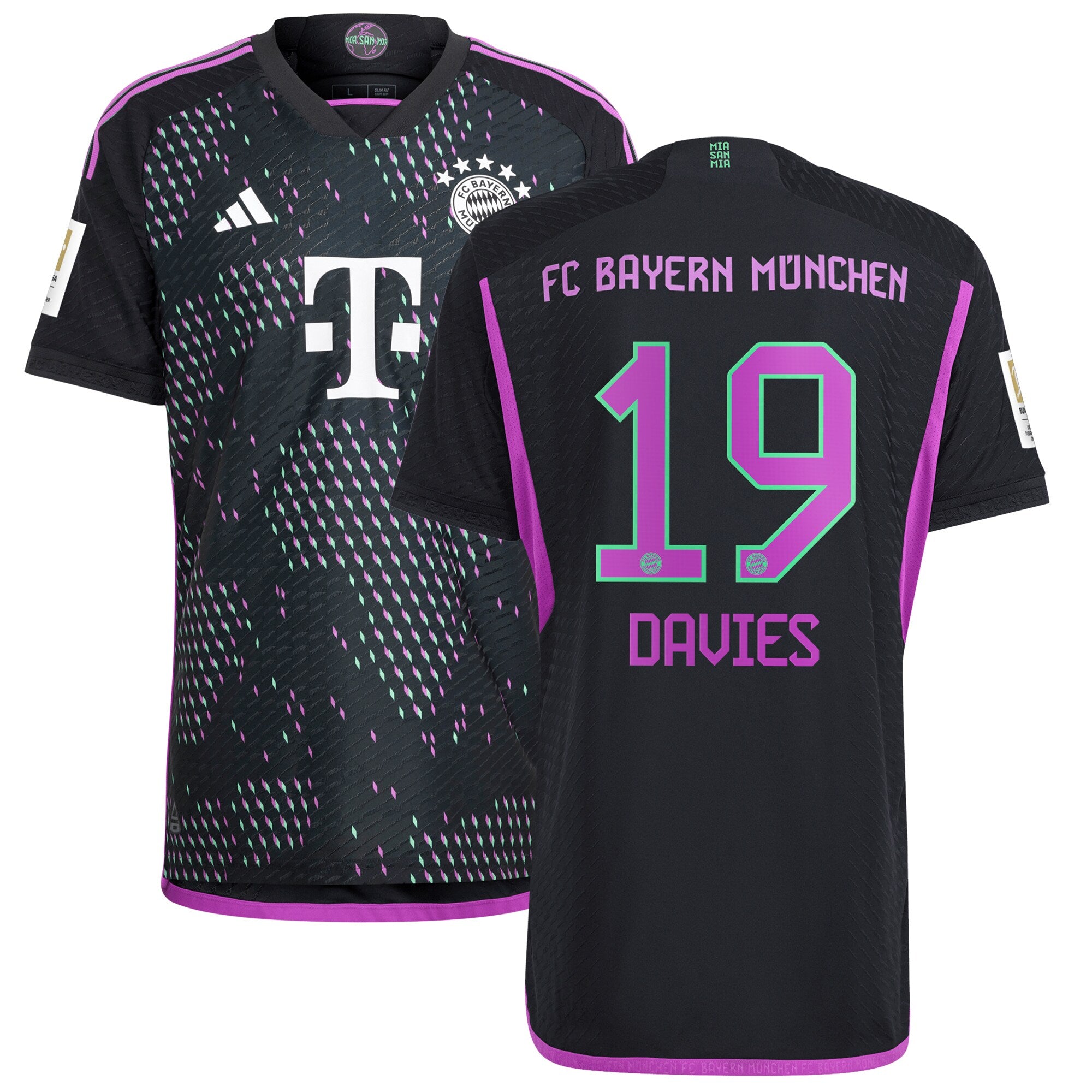 Alphonso Davies Bayern Munich adidas 2023/24 Home Authentic Jersey - White/Black