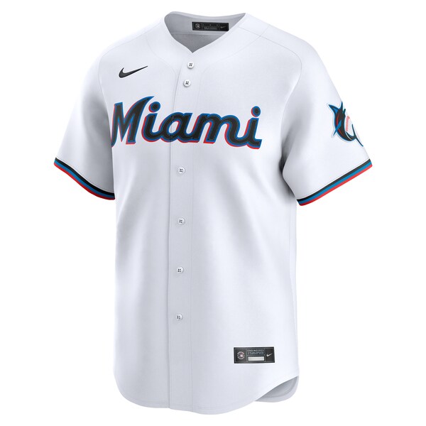 Miami Marlins Nike Youth Home Custom Limited Jersey - White