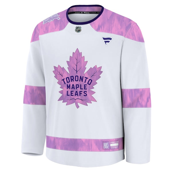 Toronto Maple Leafs  2024 Hockey Fights Cancer Practice Jersey - White