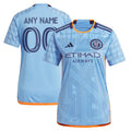 New York City FC adidas Women's 2024 The Interboro Kit Replica Custom Jersey - Light Blue