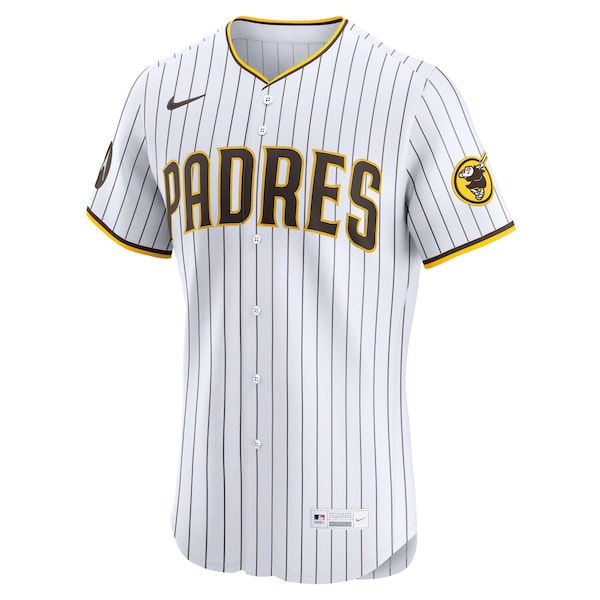 San Diego Padres Nike Home Elite Sponsor Patch Custom Jersey - White