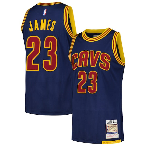 LeBron James Cleveland Cavaliers 2015/16 Hardwood Classics Authentic Jersey - Navy