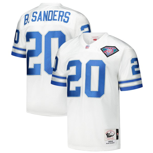 Barry Sanders Detroit Lions 1994  Authentic Throwback Retired Player Jersey - White