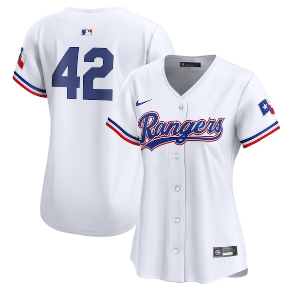 Texas Rangers Nike Women's 2024 Jackie Robinson Day Home Limited Jersey – White
