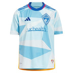 Cole Bassett Colorado Rapids adidas Youth 2024 New Day Kit Replica Jersey - Light Blue