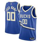 Milwaukee Bucks Nike Unisex 2024/25 Custom Swingman Jersey - City Edition - Royal