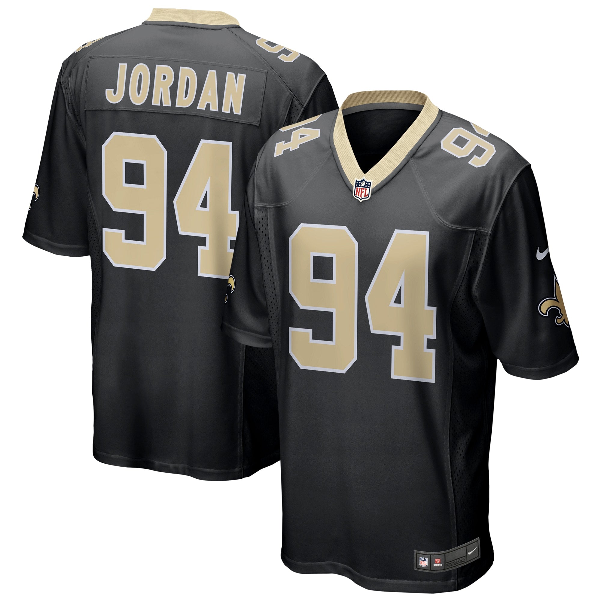 Cameron Jordan New Orleans Saints Nike Alternate Game Jersey -  White/Black