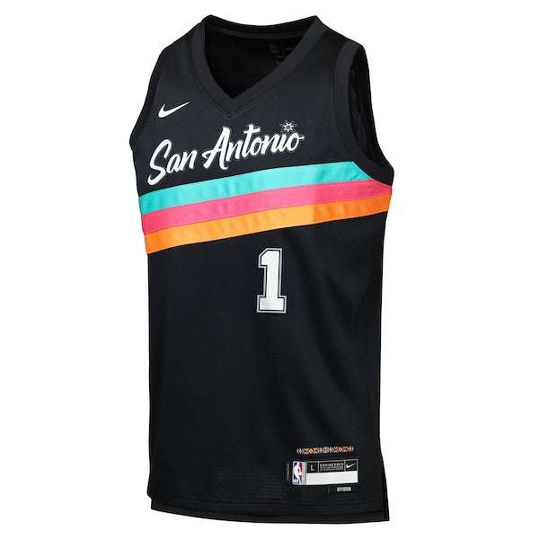 Victor Wembanyama San Antonio Spurs Nike Youth 2025/26 City Edition Swingman Jersey - Black