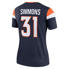 Justin Simmons Denver Broncos Nike Women's Alternate Legend Jersey - Navy