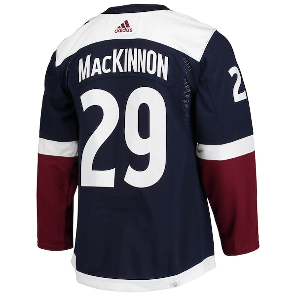 Nathan MacKinnon Colorado Avalanche adidas Alternate Primegreen Authentic Player Jersey - Navy/Burgundy/White