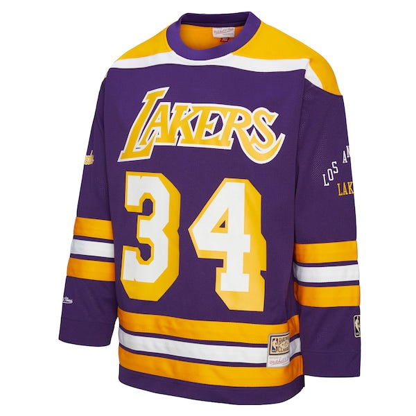 Shaquille O'Neal Los Angeles Lakers  Unisex Maxxed Out Fashion Hockey Jersey - Purple
