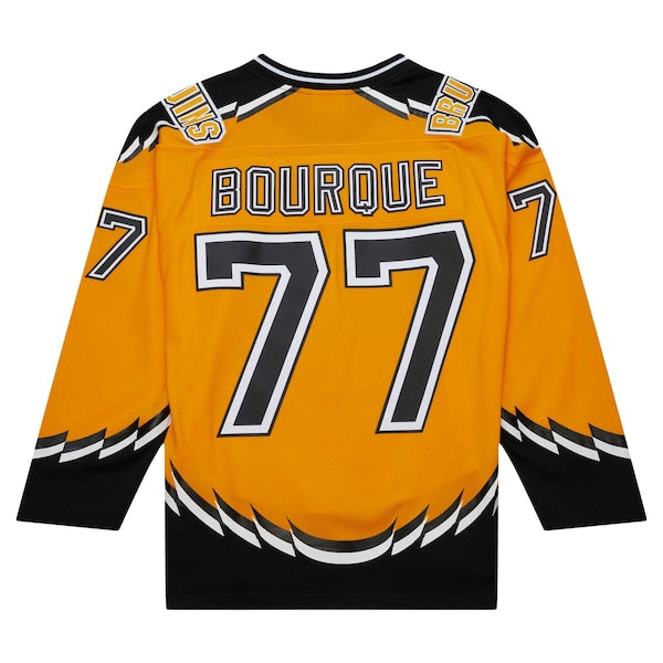 Ray Bourque Boston Bruins  1996/97 Captain Patch Blue Line Player Jersey - Gold