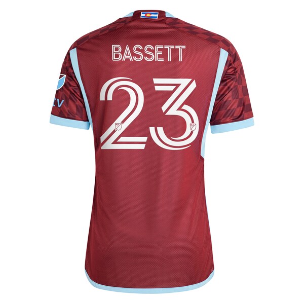 Cole Bassett Colorado Rapids adidas 2024 One Flag Kit Authentic Player Jersey - Burgundy