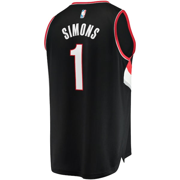 Anfernee Simons Portland Trail Blazers  Youth Fast Break Player Jersey - Icon Edition - Black