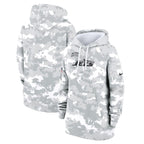 New York Jets Nike Women's 2024 Salute To Service Club Fleece Pullover Hoodie - Arctic Camo