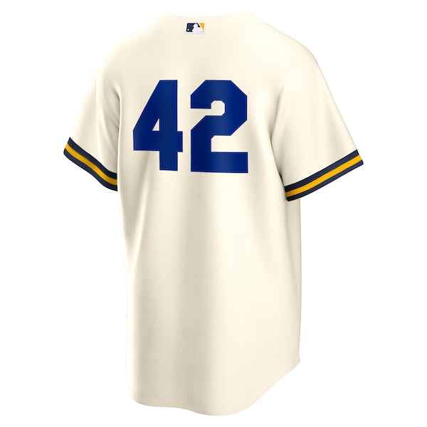 Milwaukee Brewers Nike Home  2025 Jackie Robinson Day Replica Jersey - Cream