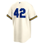 Milwaukee Brewers Nike Home  2025 Jackie Robinson Day Replica Jersey - Cream