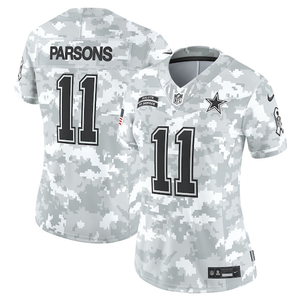 Micah Parsons Dallas Cowboys Nike Women's 2024 Salute to Service Limited Jersey - Arctic Camo