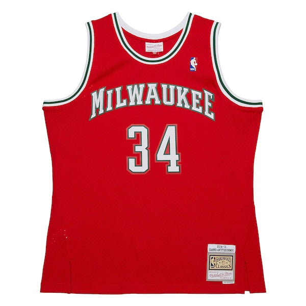 Giannis Antetokounmpo Milwaukee Bucks  2014/15 Hardwood Classics Swingman Jersey - Red