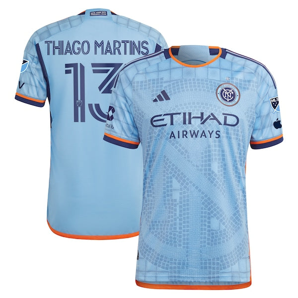 Thiago Martins New York City FC adidas 2024 The Interboro Kit Authentic Player Jersey - Sky Blue