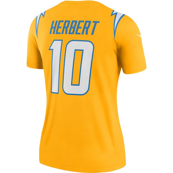 Justin Herbert Los Angeles Chargers Nike Women's Inverted Legend Jersey - Gold
