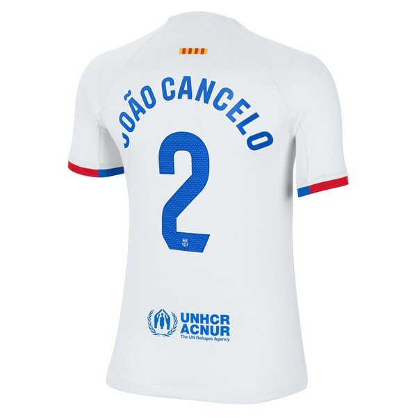 Joao Cancelo Barcelona Nike Youth 2023/24 Away Stadium Replica Player Jersey - White