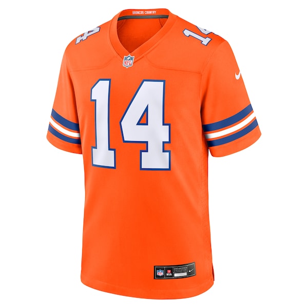 Courtland Sutton Denver Broncos Nike Mile High Collection 1977 Throwback Player Game Jersey - Orange